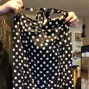 Chic star Polka-dot Halter Dress